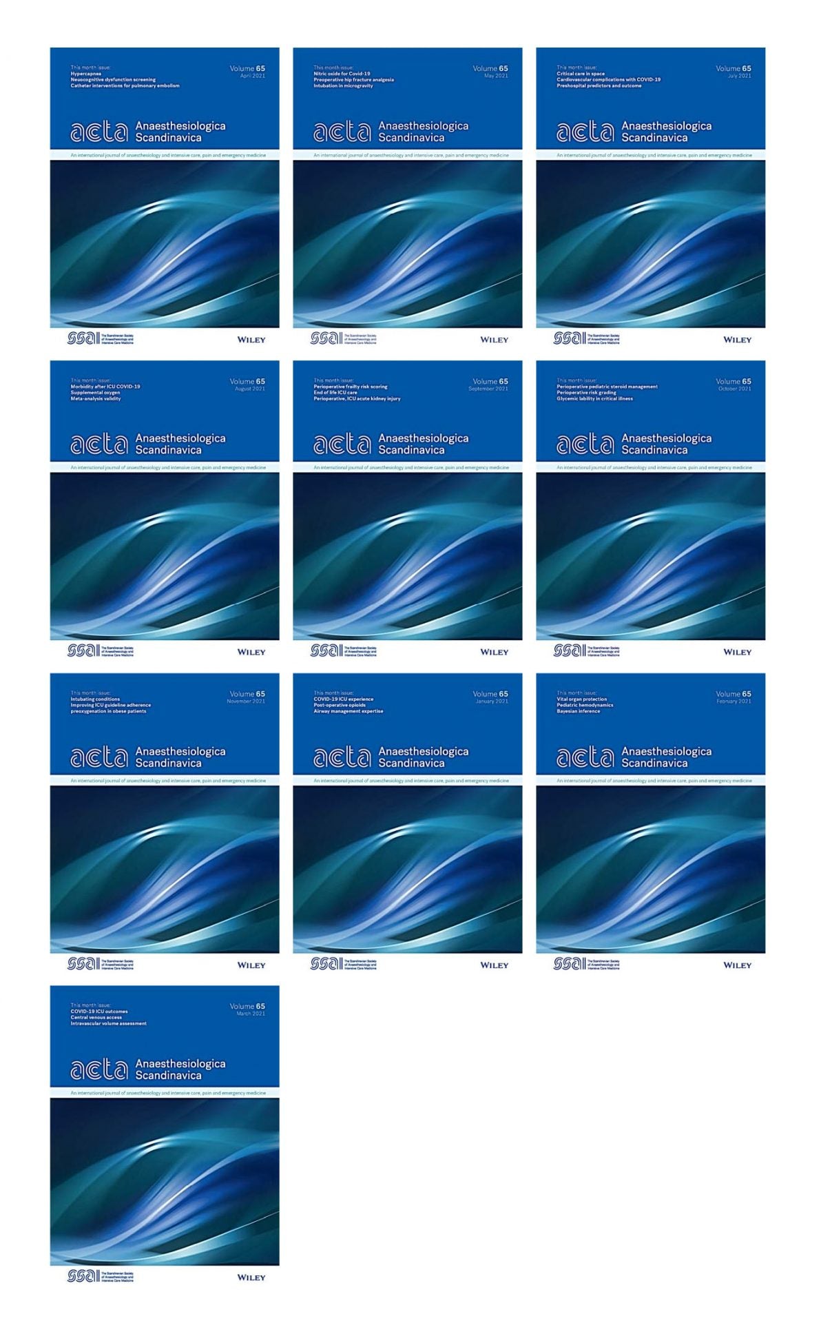 Acta Anaesthesiologica Scandinavica 2021 Full Archives