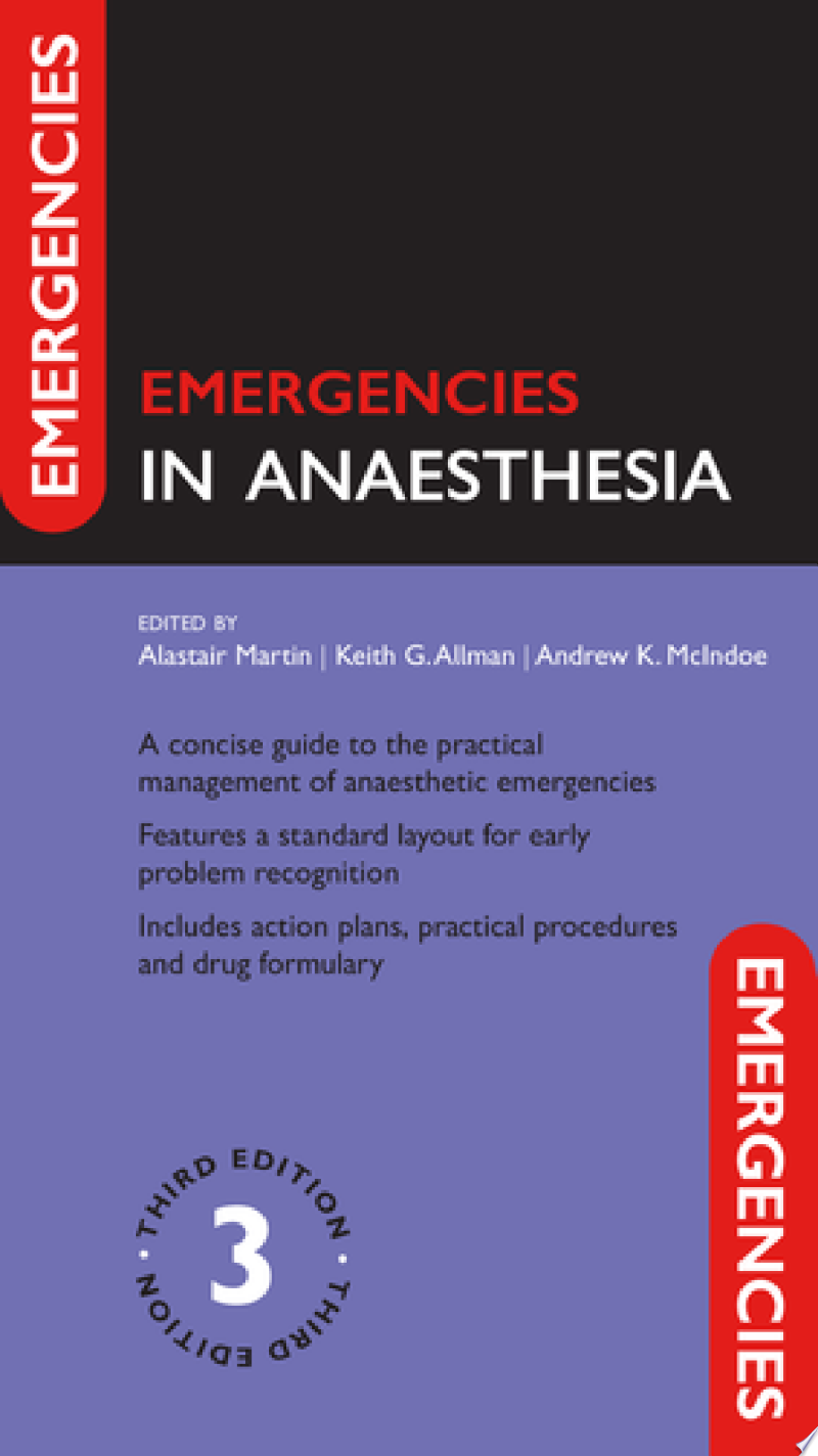 Emergencies in Anaesthesia 3rd Edition