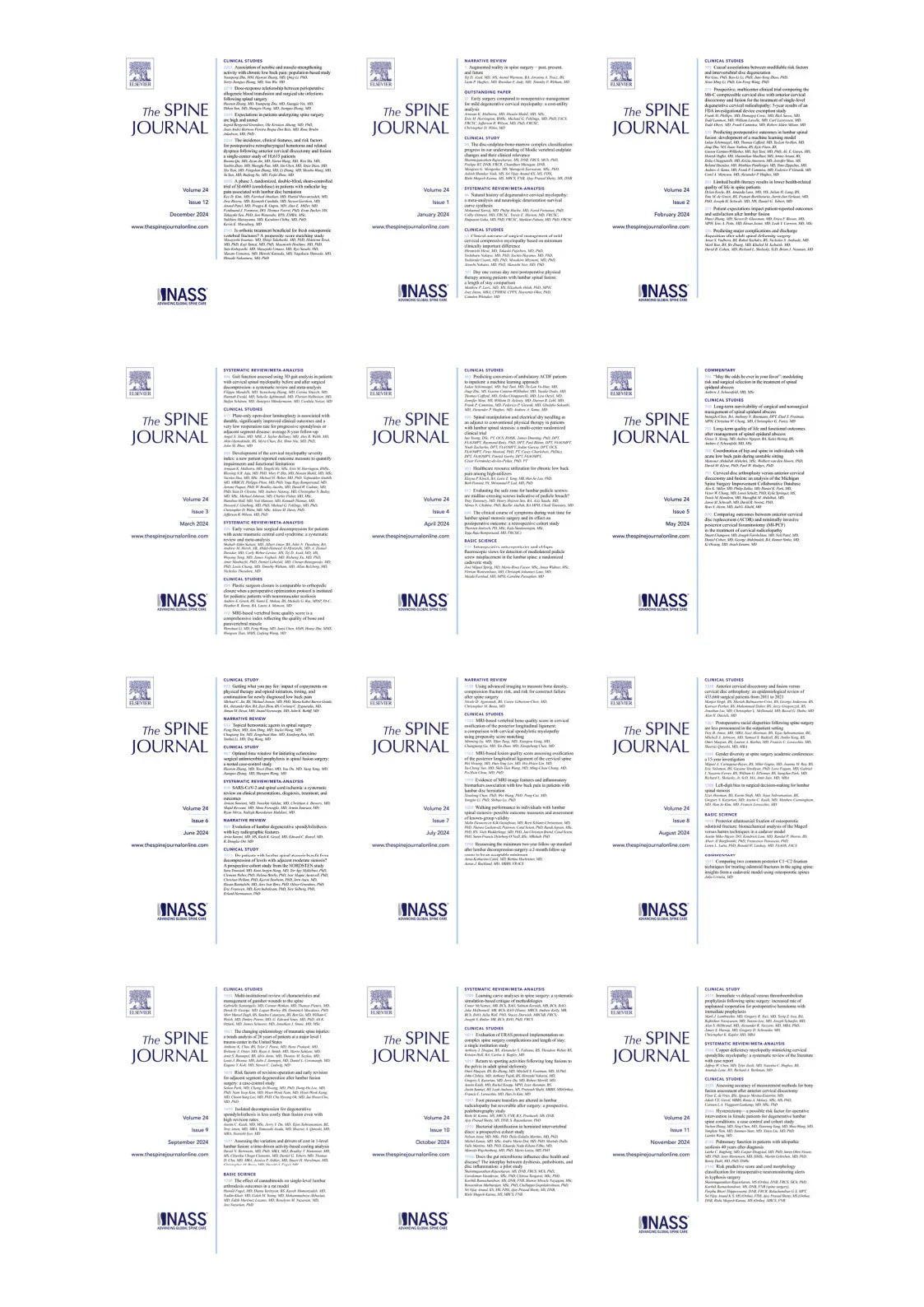 The Spine Journal 2024 Full Archives