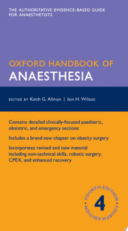 Oxford Handbook of Anaesthesia, 4th Edition