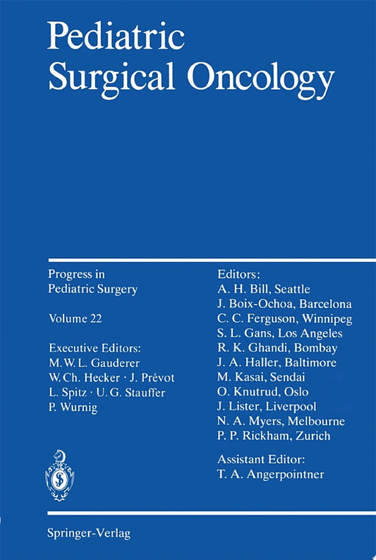 Pediatric Surgical Oncology