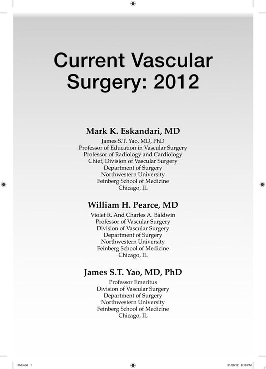 Contemporary Vascular Surgery