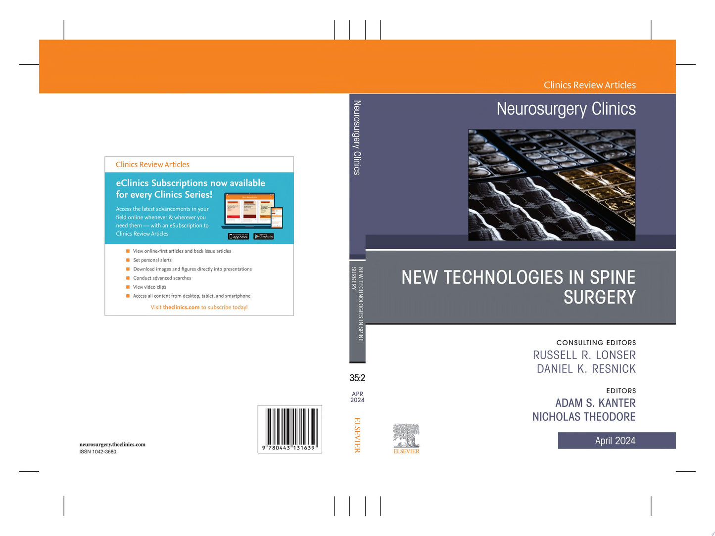 New Technologies in Spine Surgery, An Issue of Neurosurgery Clinics of North America